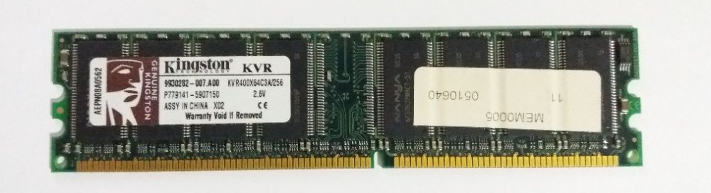 DDR 1 RAM Memory - 256 Mb * 512 Mb * 1 GB64586101500930121