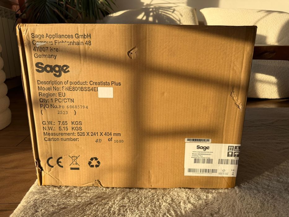 Ekspres Kapsułkowy Sage Nespresso Creatista Plus SNE800BSS 1.5L srebro