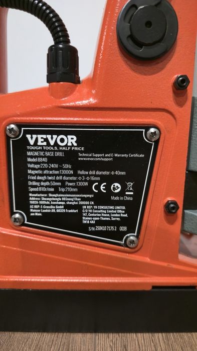Wiertarka magnetyczna VEVOR 1300W