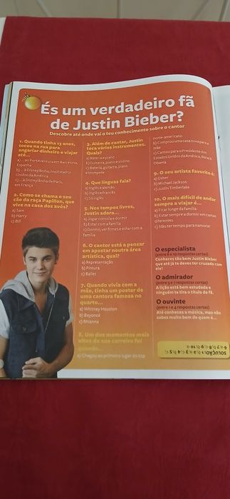 Revista Visão  - Justin Bieber