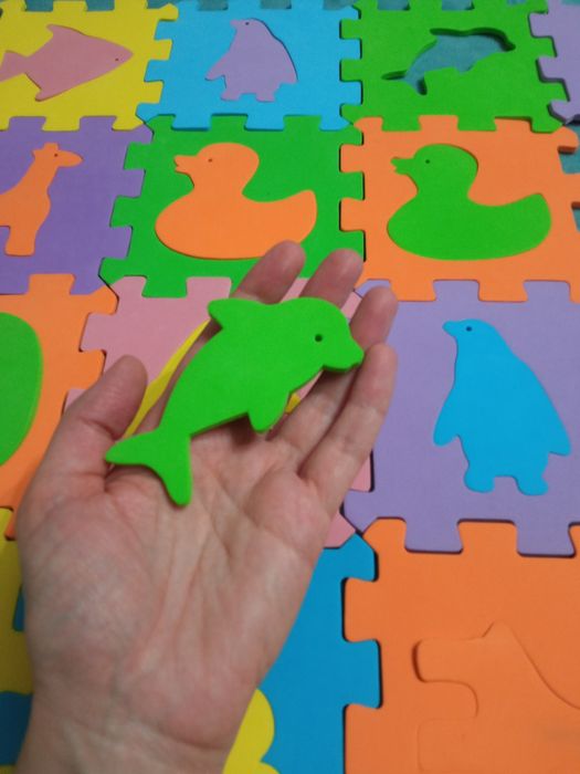 Puzzle piankowe kolorowe ZWIERZĄTKA 44 ekementy