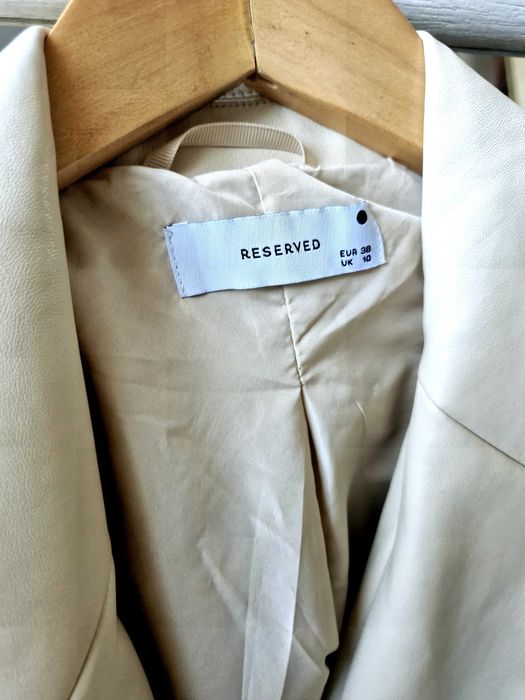 Płaszcz typu trencz Reserved 38 eco skóra