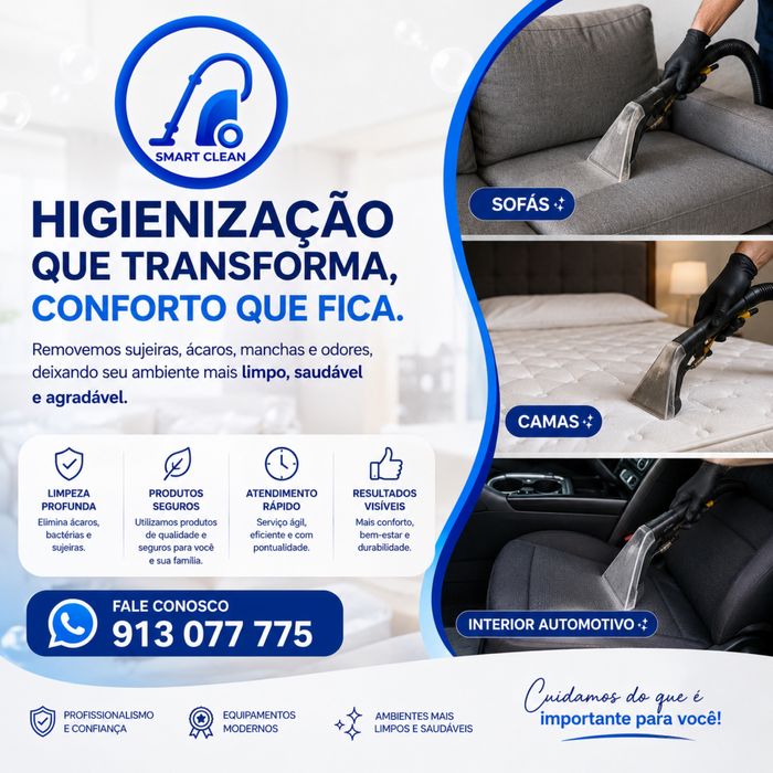 Higienizacao e limpeza de estofos