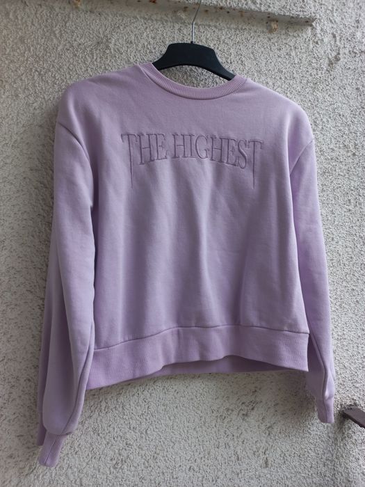 Liliowa bluza bez kaptura