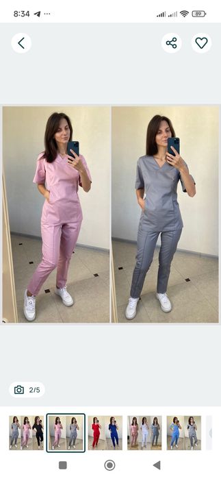 Медичнмй костюм оливкового кольору 46 розмір