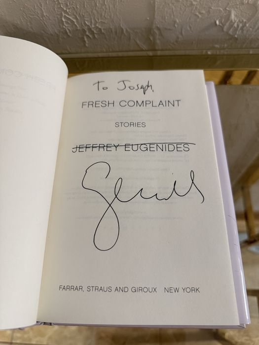 Jeffrey Eugenides Fresh Complaint перше видання підписана автором