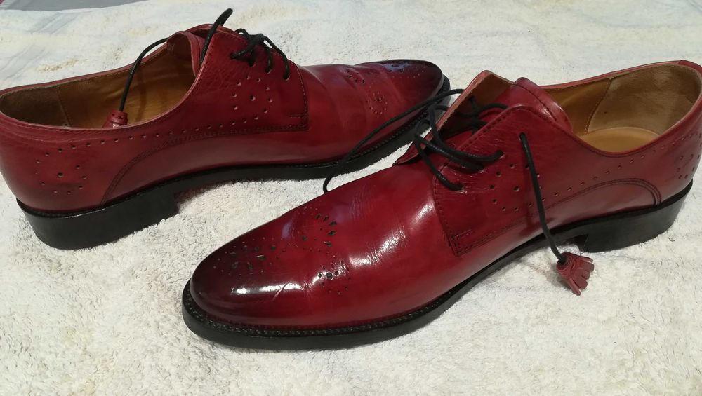 Melvin & Hamilton Betty 2 skórzane półbuty czerwone r. 42