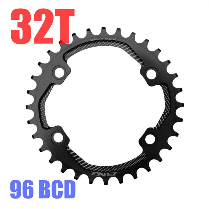 Zębatka 32T 96 BCD nw narrow wide 1x korba korby czarna bcd96