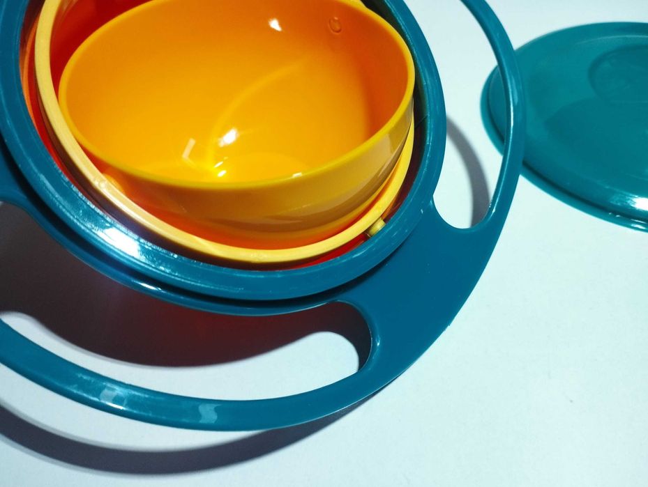 Prato de aprendizagem. Taça tigela anti desperdício com tampa.