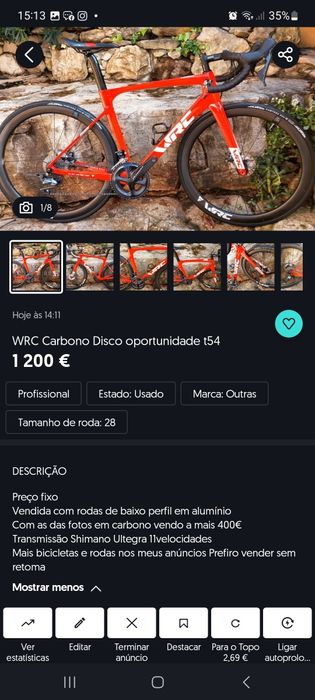 Wrc carbono Disco oportunidade t54