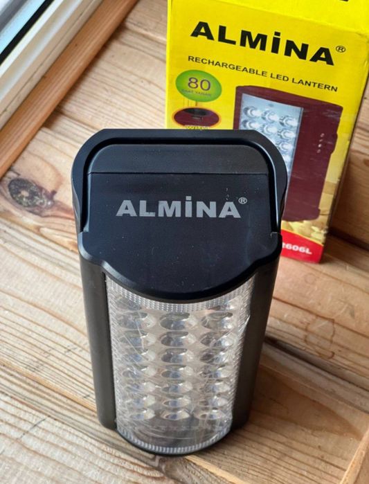 Ліхтар LED Almina 24 світлодіоди з повербанком, акумулятор 6V 3Ah