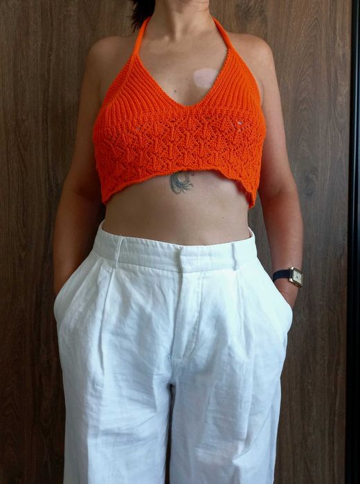 Top dzianinowy krótki 38