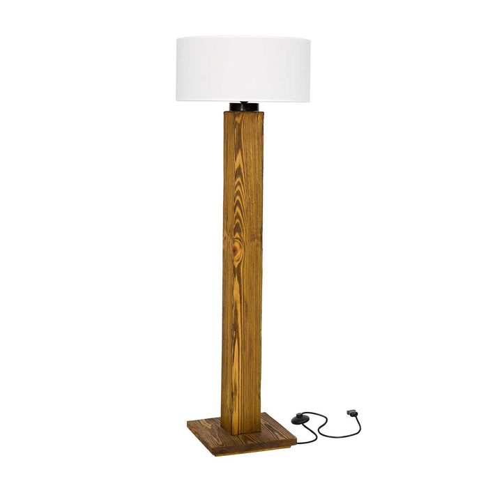 drewniana lampa podłogowa ORAZIO