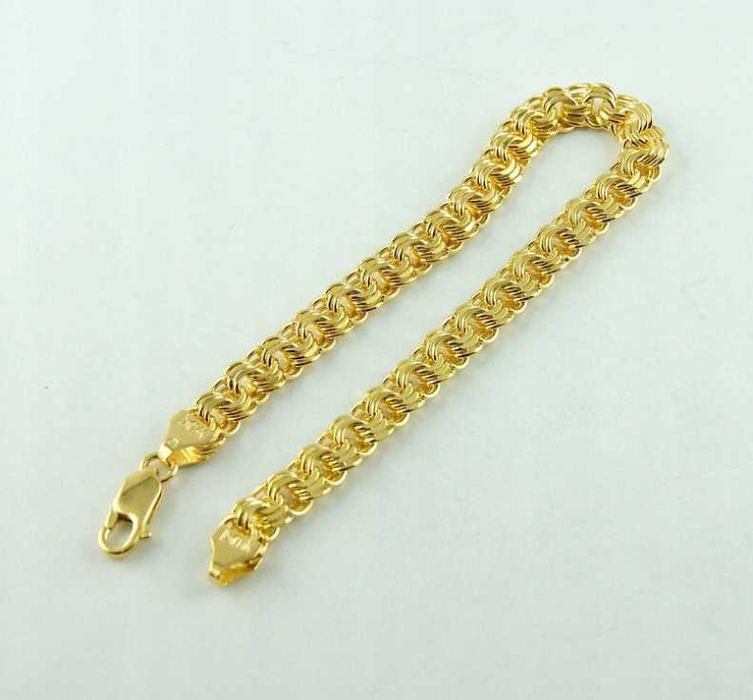 Złota bransoletka GARIBALDI p.585_ 23cm KUTA