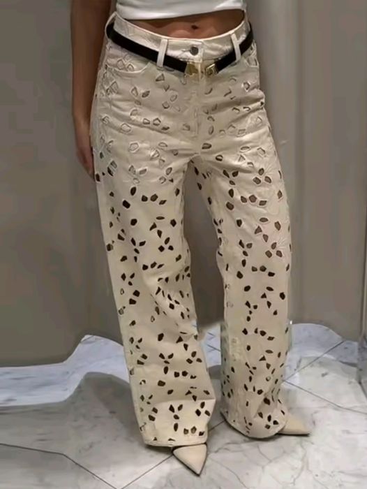 Джинси труби літні на Л розмір