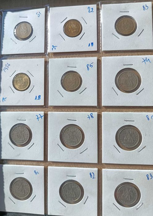 Lote de 48 moedas Republica portuguesa + Estrangeiras Todas Diferentes