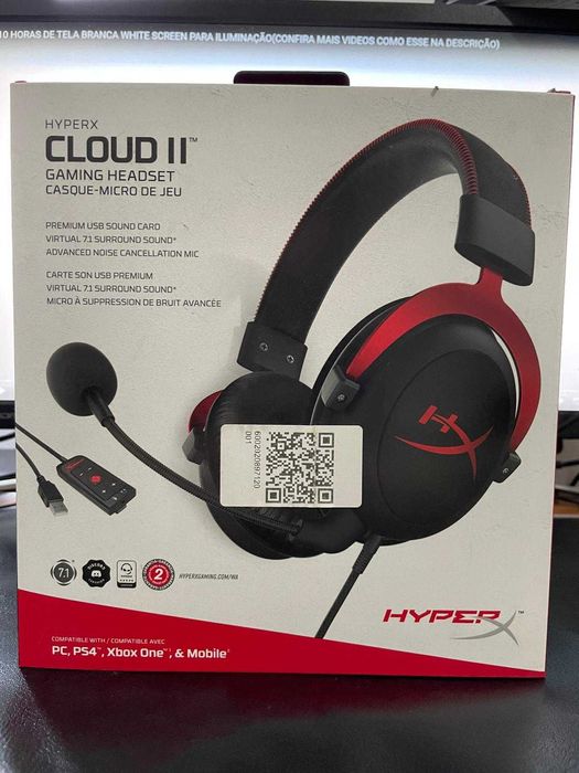 Headset HyperX Cloud II 7.1 Preto/Vermelho64170336184193120