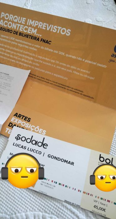 Bilhetes para Lucas Lucco