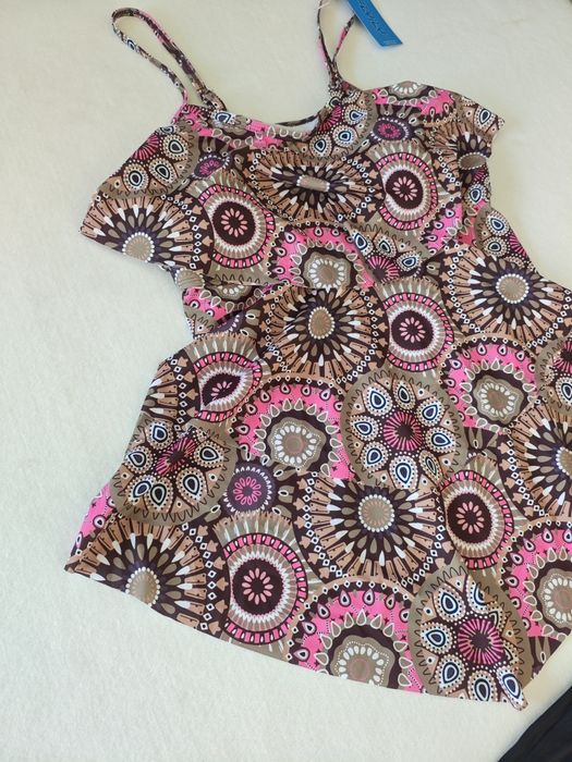 Strój kąpielowy dwuczęściowy tankini wzory falbanka XXXL