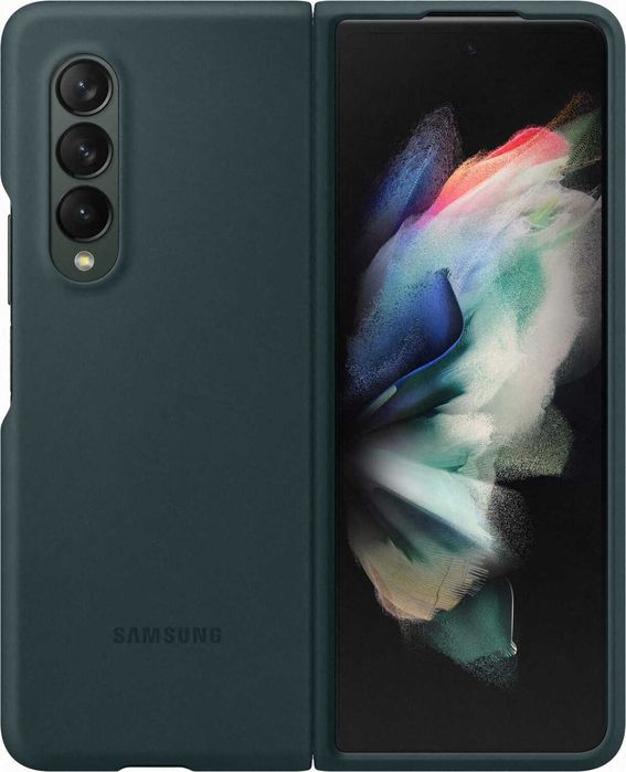 Оригинальный чехол книжка Samsung Z Fold 3 5G Leather Flip Cover