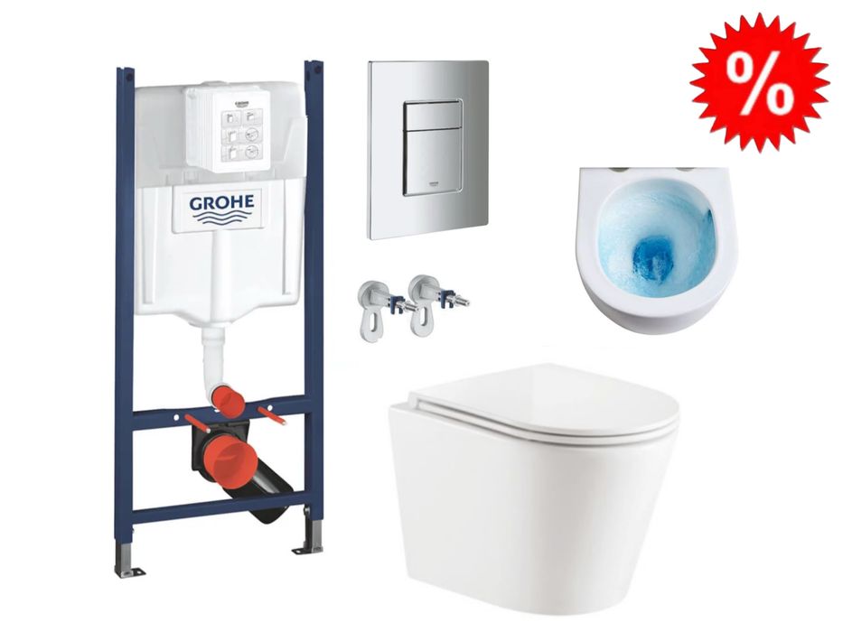 Інсталяція GROHE з клавішею з унітазом KollerPool New Orion Tornado