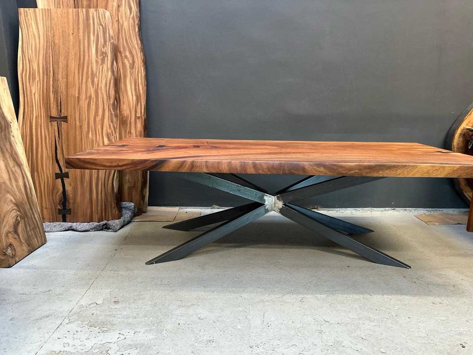 Stół drewniany monolit Suar unikat 240cm