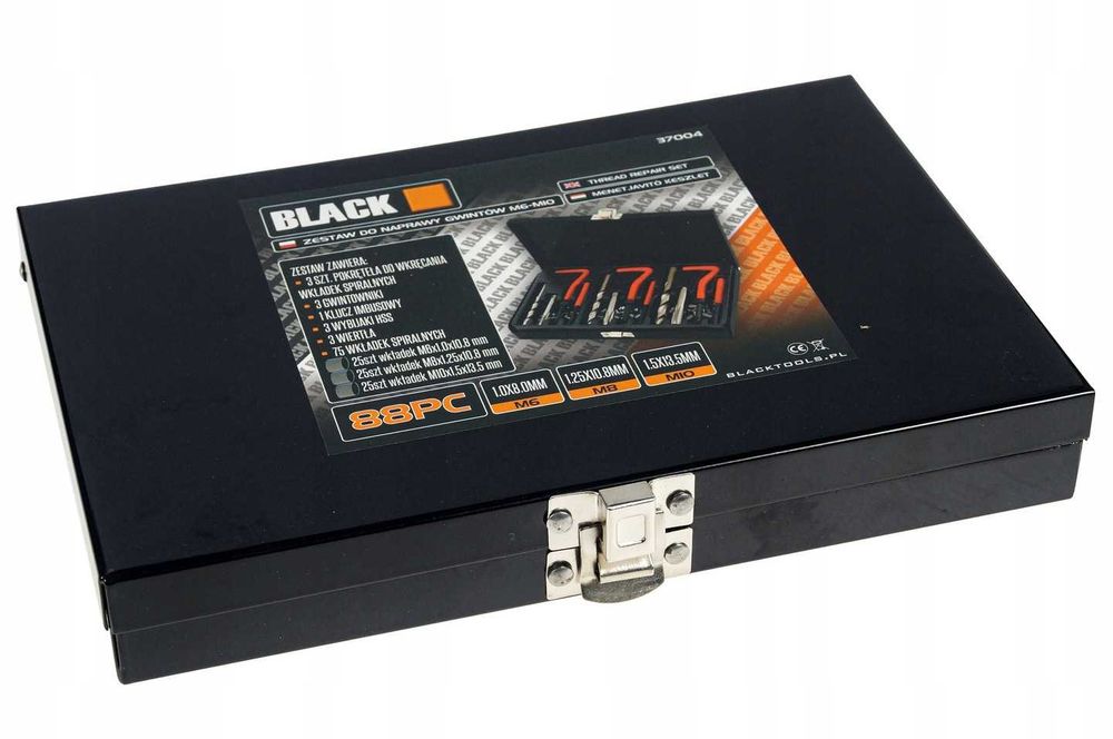 Na Lewara Zestaw do naprawy gwintów M6-M10 Black 37004