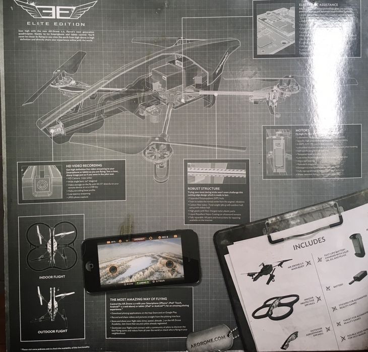 Parrot AR Drone 2.0 Elite Edition como Novo