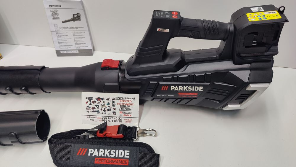 Оригінал безщіточна акумуляторна дуйка з Німеччини PARKSIDE PERFORMANCE PPTLBA 40/воздуходуйка/повітродуйка садова /пилосос/дувка  повітряна