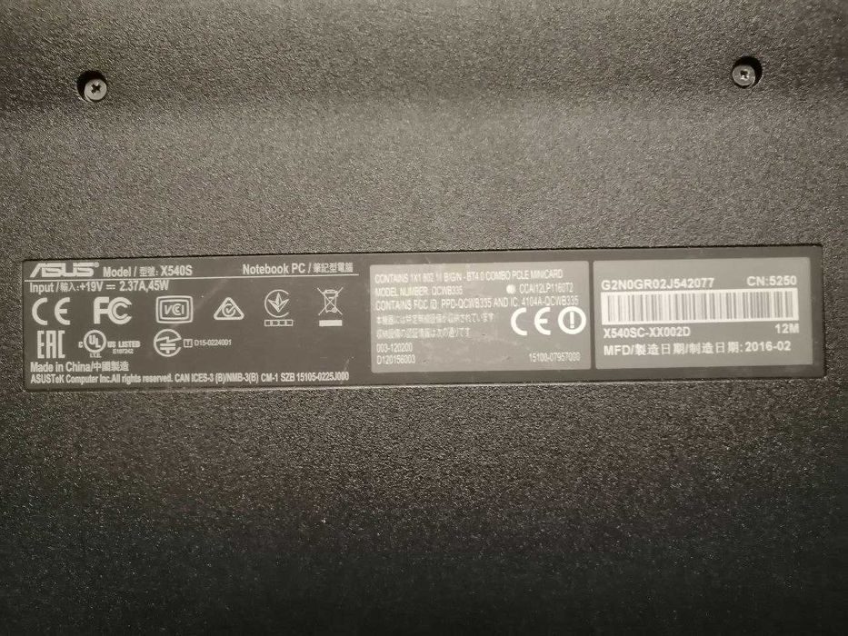 Продам ноутбук Asus X540SC диск 1 ТБ пам'ять 4 ГБ