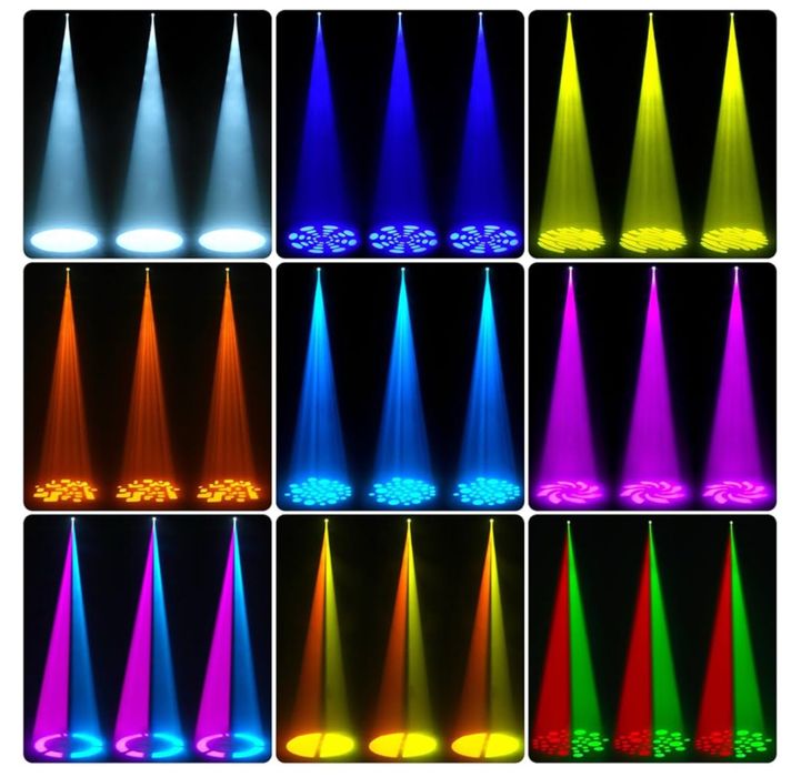 Oświetlenie sceniczne Ruchoma głowa LED DMX 512 RGBW 60W - NOWA
