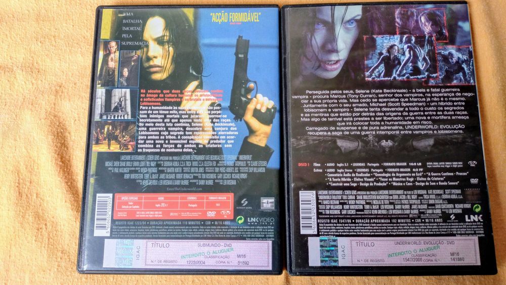DVD filmes Underworld Submundo e Underworld Evolucao