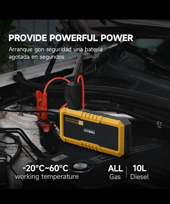 Джампер, павербанк GooLoo GP4000Plus, VTOMAN 4500A V10 Pro