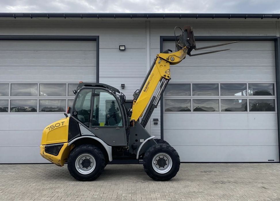 Kramer 750T Ładowarka czołowa teleskopowa  Hydrauliczne szybkozłącze Łyżka 4w1 Widły CAT Schaffer Atlas Wacker