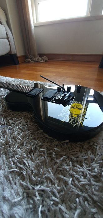 Guitarra ESP KH-3 Kirk Hammett [1990s] || Quase perfeita preservação |