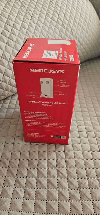 Mercusys Router 4G LTE Sim Card Desbloqueado (ficha UK - ofereco adaptador barril para USB-C)