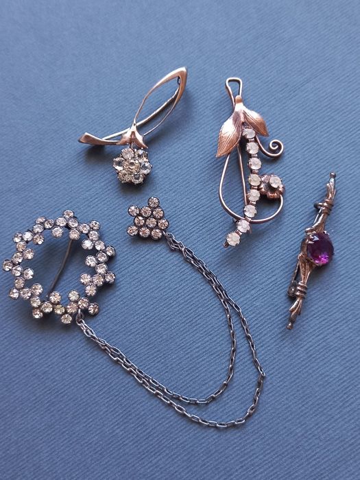 Броши серебро 875проба звезда