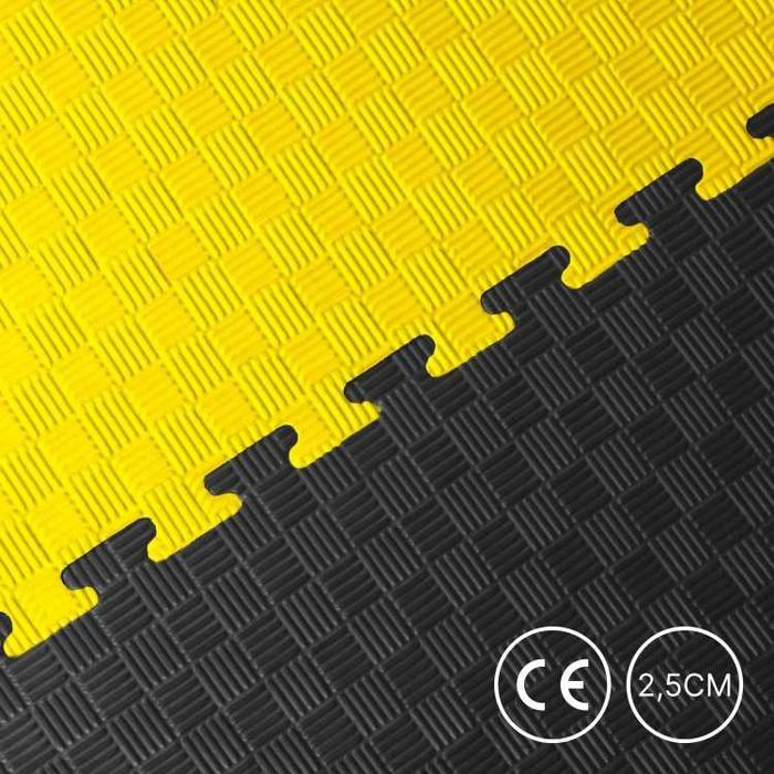 Mata 100 x 100 x 2,5cm Czarna Szara Niebieska Czerwona Puzzel pod Sprzęt z Certyfikatem na Siłownie Metrowe Piankowa Gruba Sala Zabaw Dla Dziecie