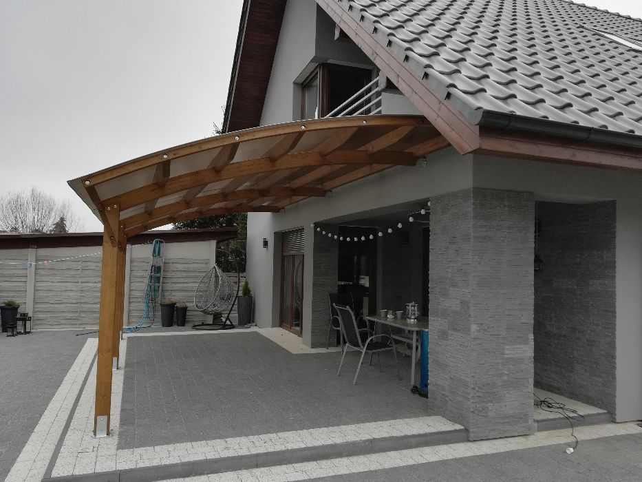 wiata samochodowa drewno klejone 840/334cm