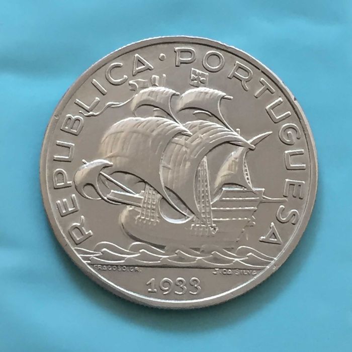 10 escudos 1933 - prata
