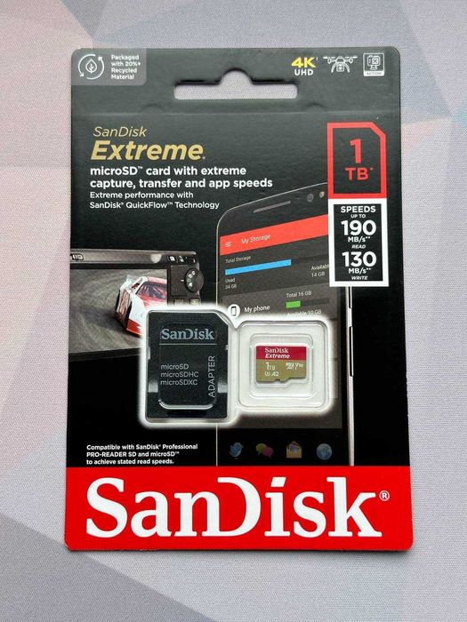 SanDisk Extreme 1 TB Micro SD Карта Пам'яті: 4 500 грн. - Карты памяти ...