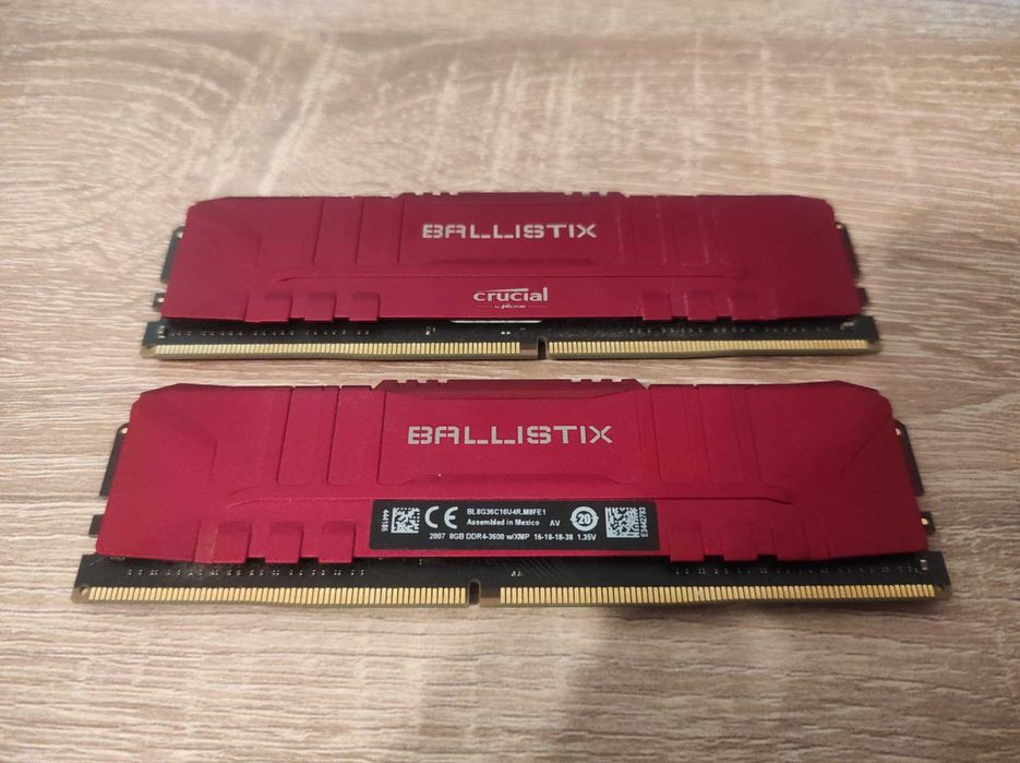 Kości RAM Crucial Ballistix Red 16GB (2x8] DDR4 3600MHz* CL16
