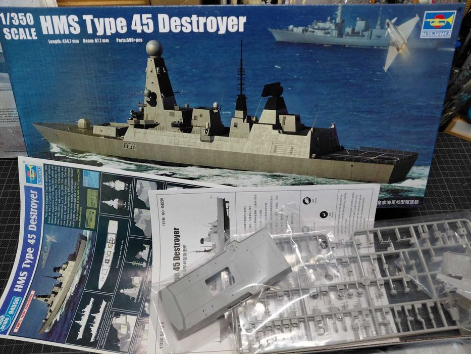Kit Moselismo Naval 1/350 HMS Type 45 Destroyer + PE da Tetra