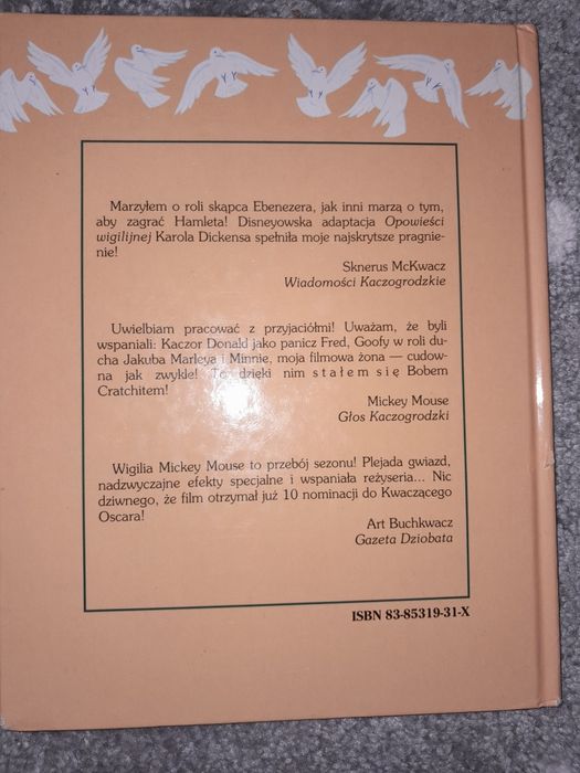 Opowieść wigilijna Wigilia Mickey Mouse Disney 1993
