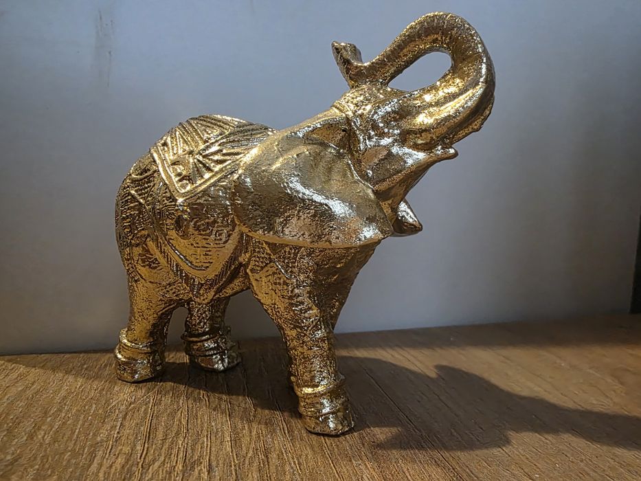 Figurka dekoracja złoty słoń