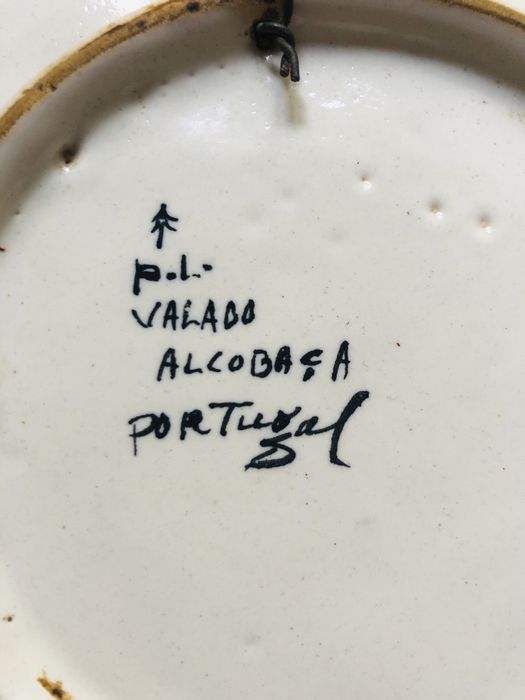 Prato decorativo de coleção assinado: Pereira e Lopes, Lad, anos 40-50 sec.XX