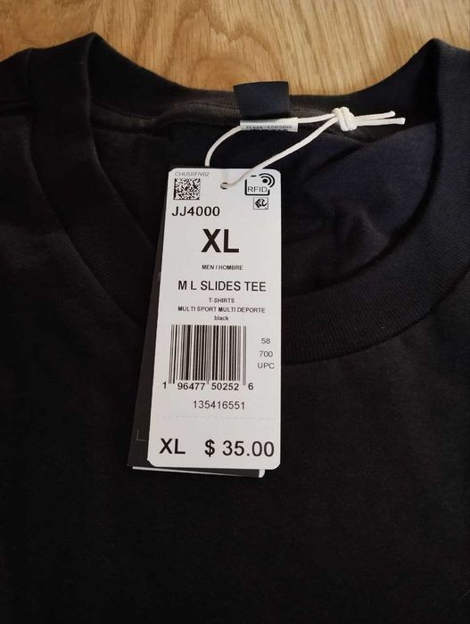 Adidas Оригинал Новая Футболка США 100% Коттон 2025 год Черная