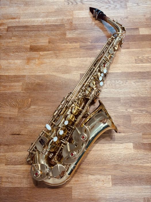 Saksofon alt Mendini By Cecilio MAS-L+92D+PB Gold Lacquer E Flat Alto Sax