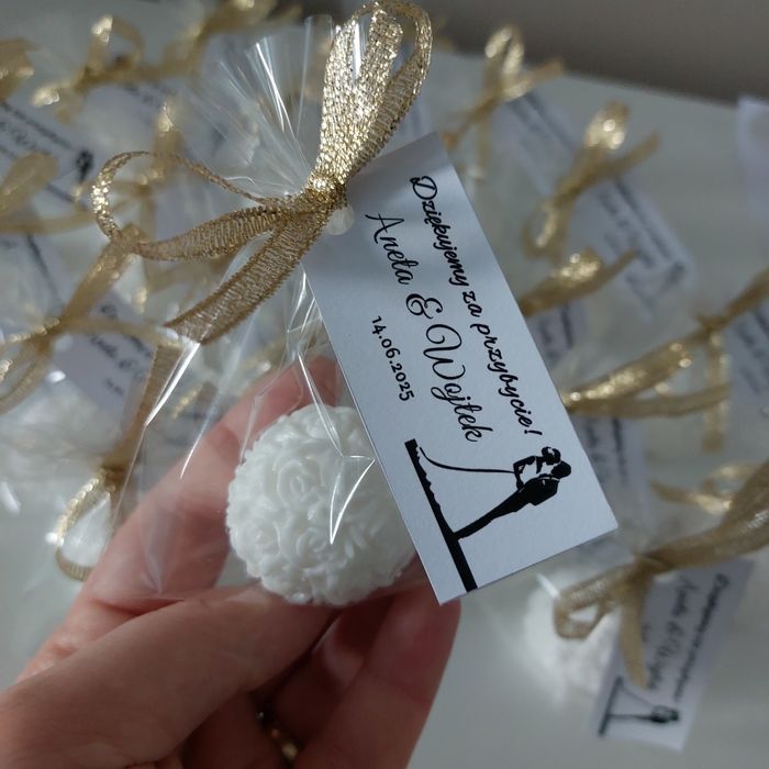 Mydełka kulki różane podziekowania ślub komunia roczek baby shower