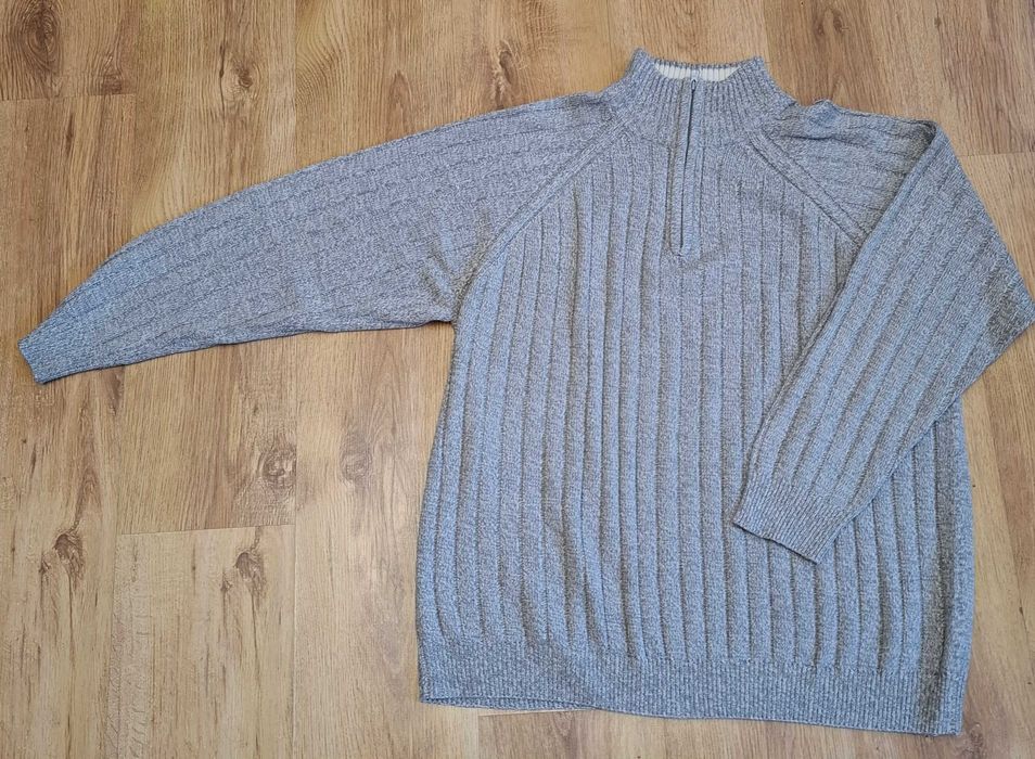 Sweter męski XXL - golf - zapinany na zamek -obwód 140cm